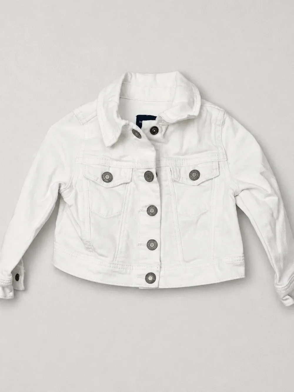 Baby Gap white denim jacket snap close size 12-18 months